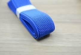 1 Mtr Exposed Elastic Blue with self design 1.5 inches