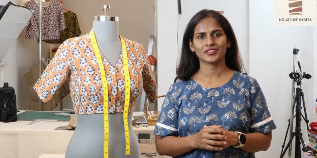 Four Dart Blouse with Waistband – Drafting & Stitching Tutorial